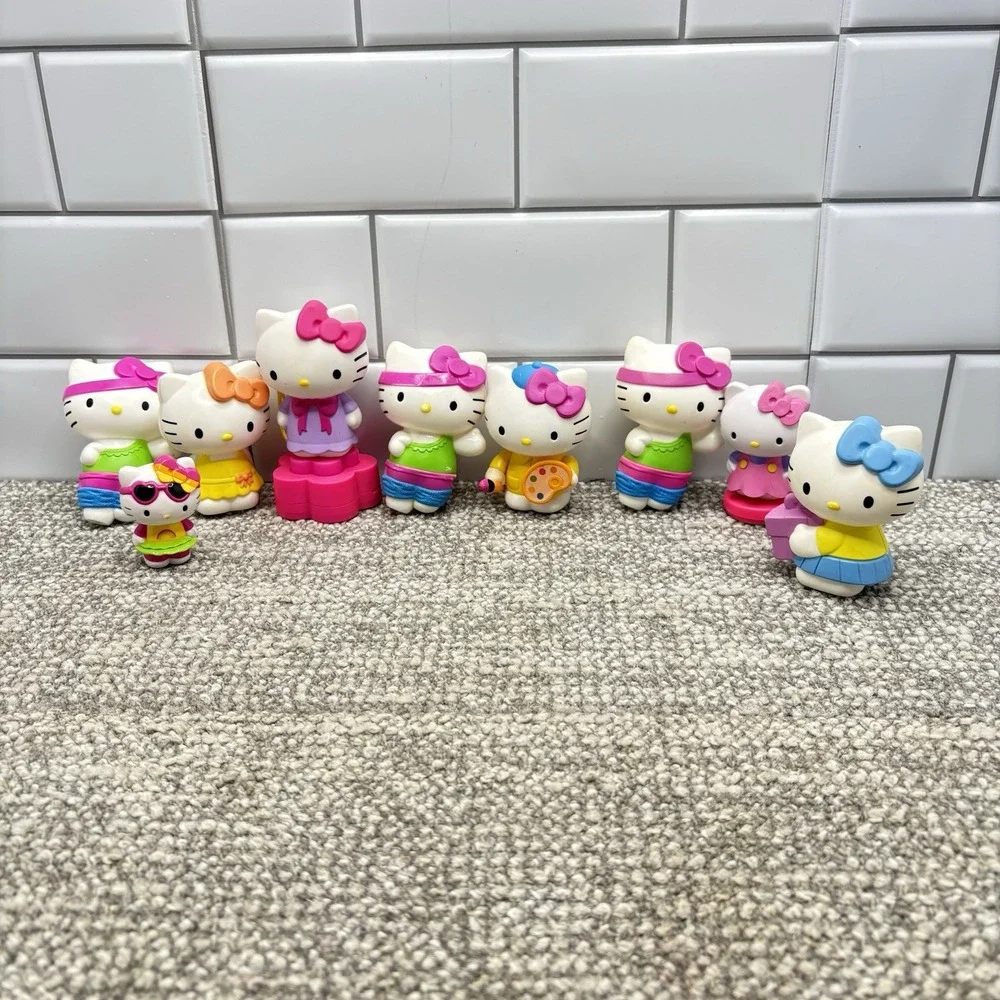 VTG Hello Kitty Collection Fast Food Toys Stamp Paper Puncher Hanging Toys Too